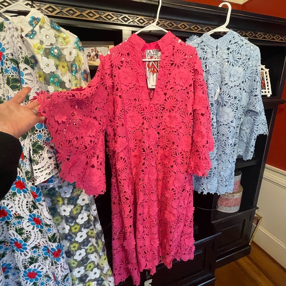 La Vie Style House 3D Maxi Kaftan, Hot pink, ONE Size fits most - Picture 5 of 10